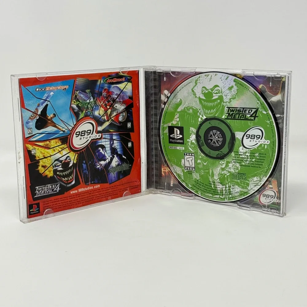 Twisted Metal 4 Sony PlayStation PS1 1999 Black Label SCUS-94560 Complete CIB
